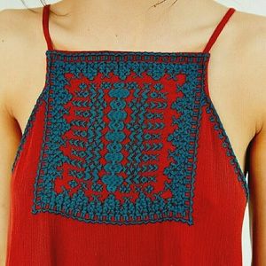 Ecote Bali Embroidered Tank Urban Outfitters